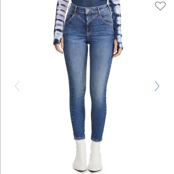NWT Free People Riley Seamed highrise Skinny Jeans - Picture 6 of 11